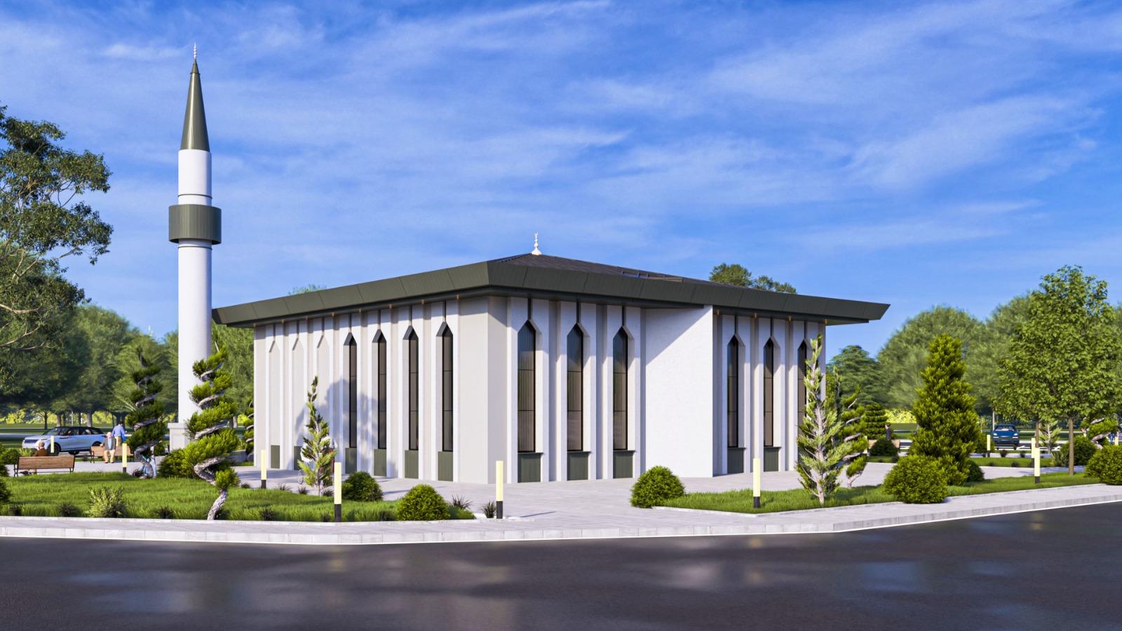 Melikgazi’de Hüseyin Özal Cami yaz sonunda hizmete açılacak