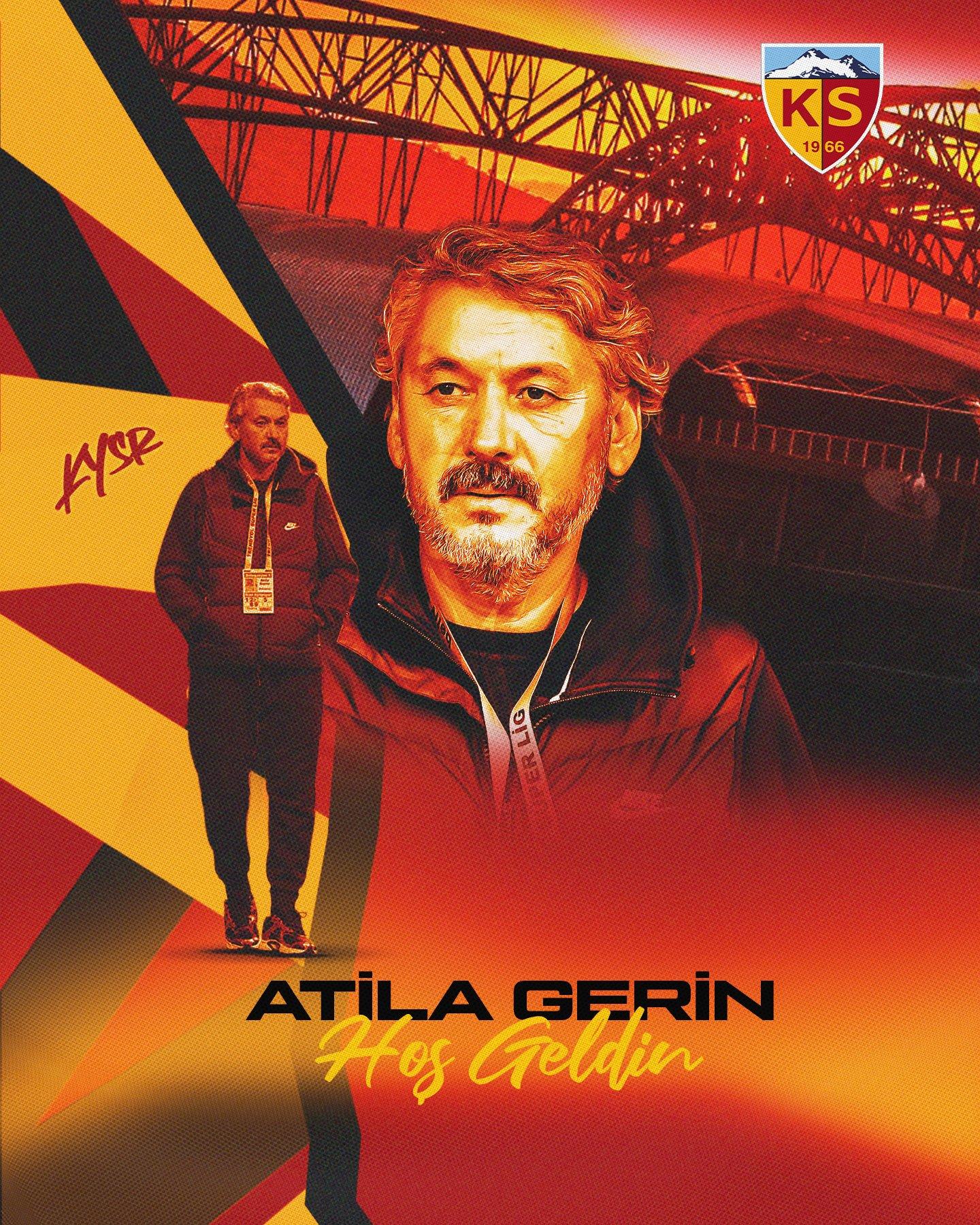 Kayserispor’un yeni teknik direktörü Atila Gerin oldu