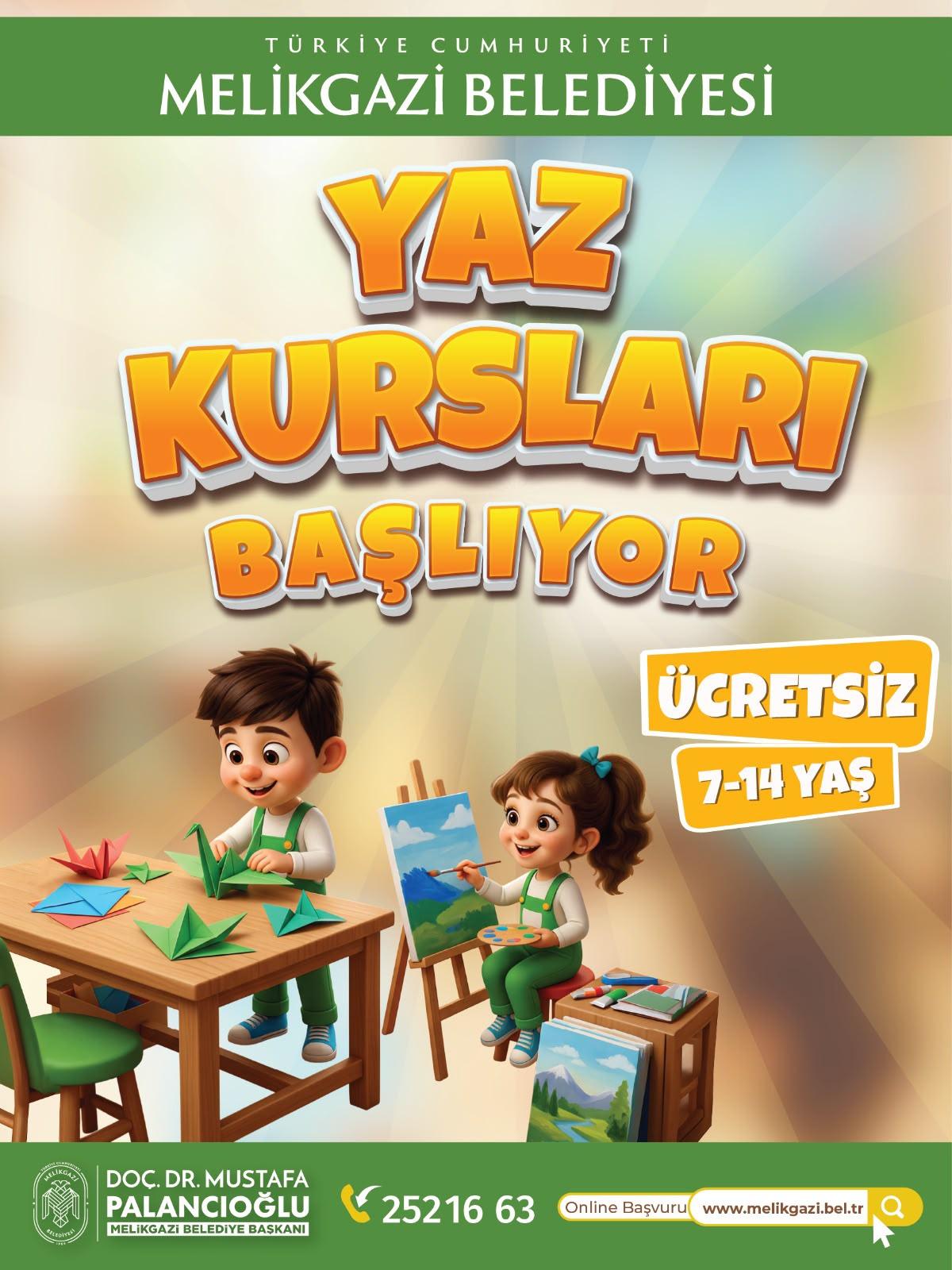 Melikgazi’nin yaz kurslarında geri sayım başladı