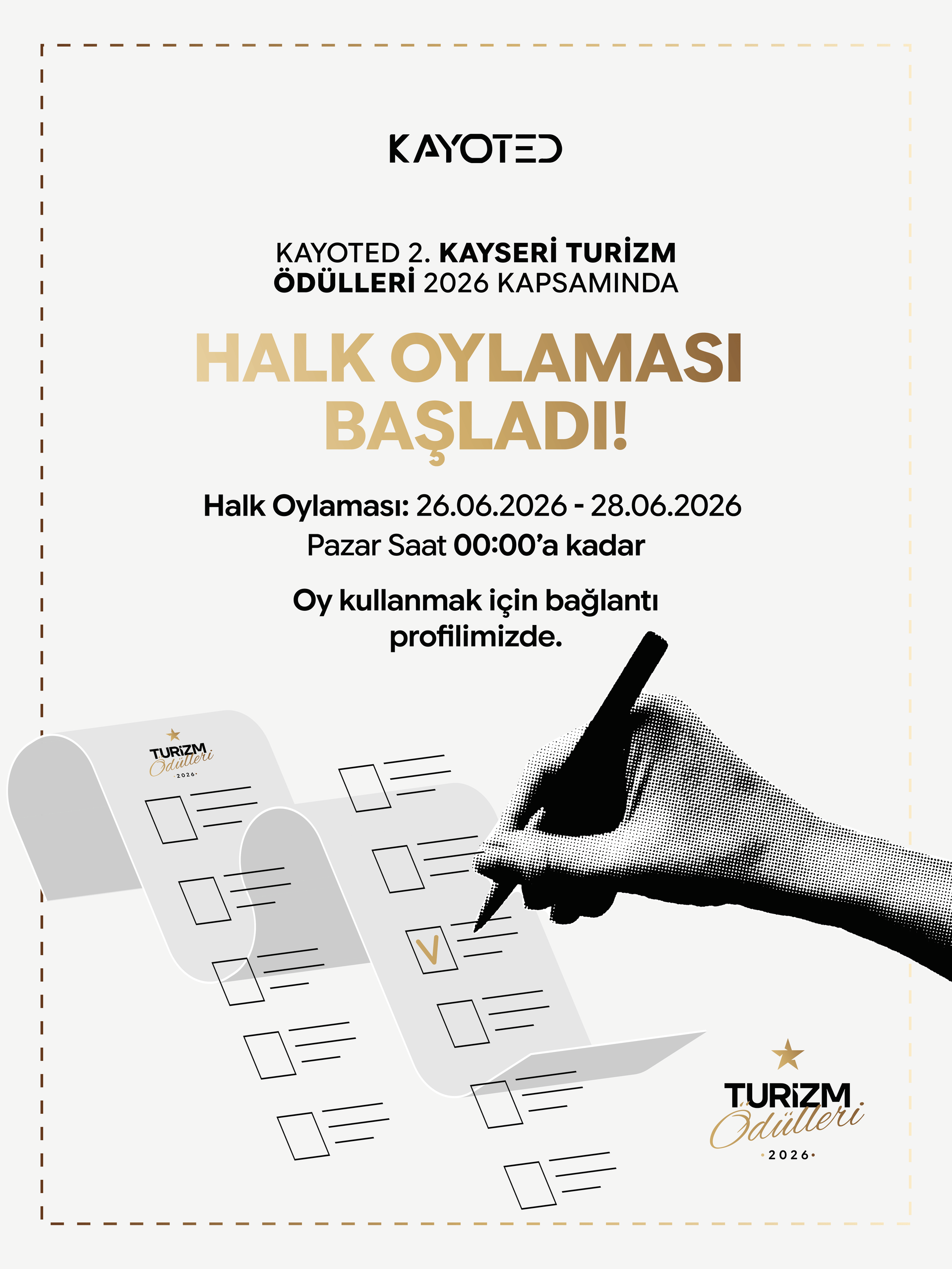 2026 Turizm Ödülleri halk oylaması başladı 
