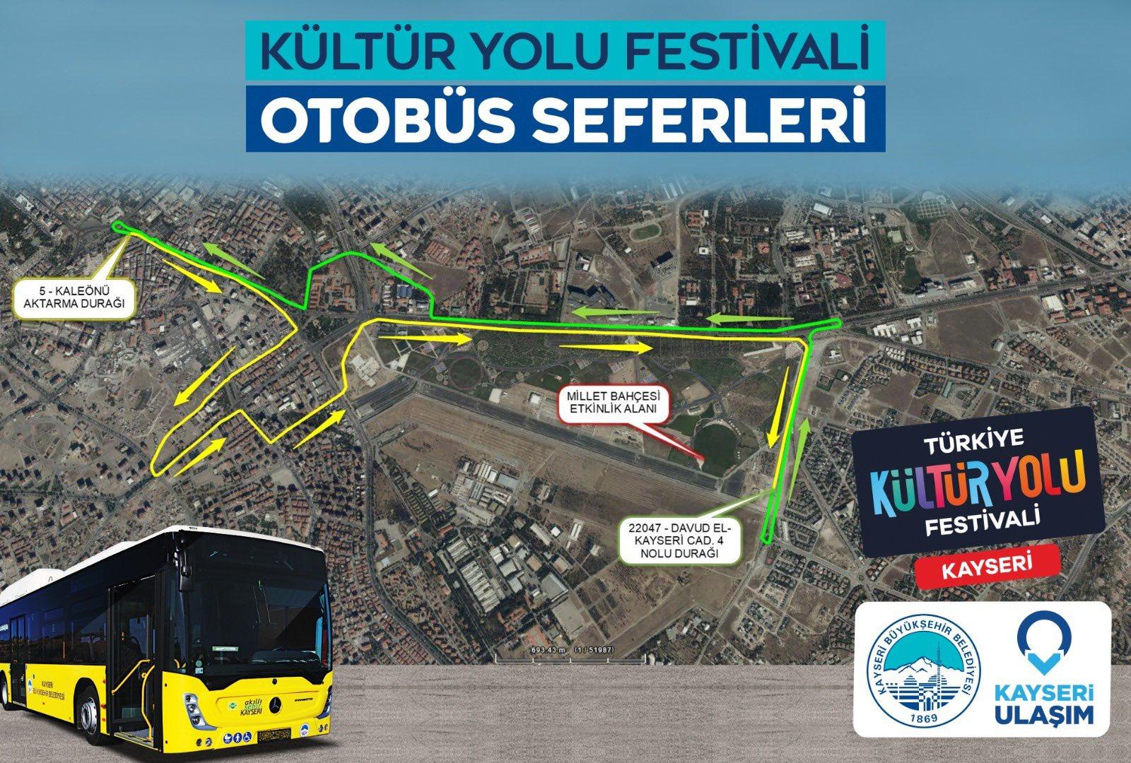 Büyükşehir’den, Kültür Yolu Festivali ziyaretçilerine ulaşım kolaylığı