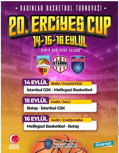 20’inci Erciyes Cup Basketbol Turnuvası yarın başlıyor