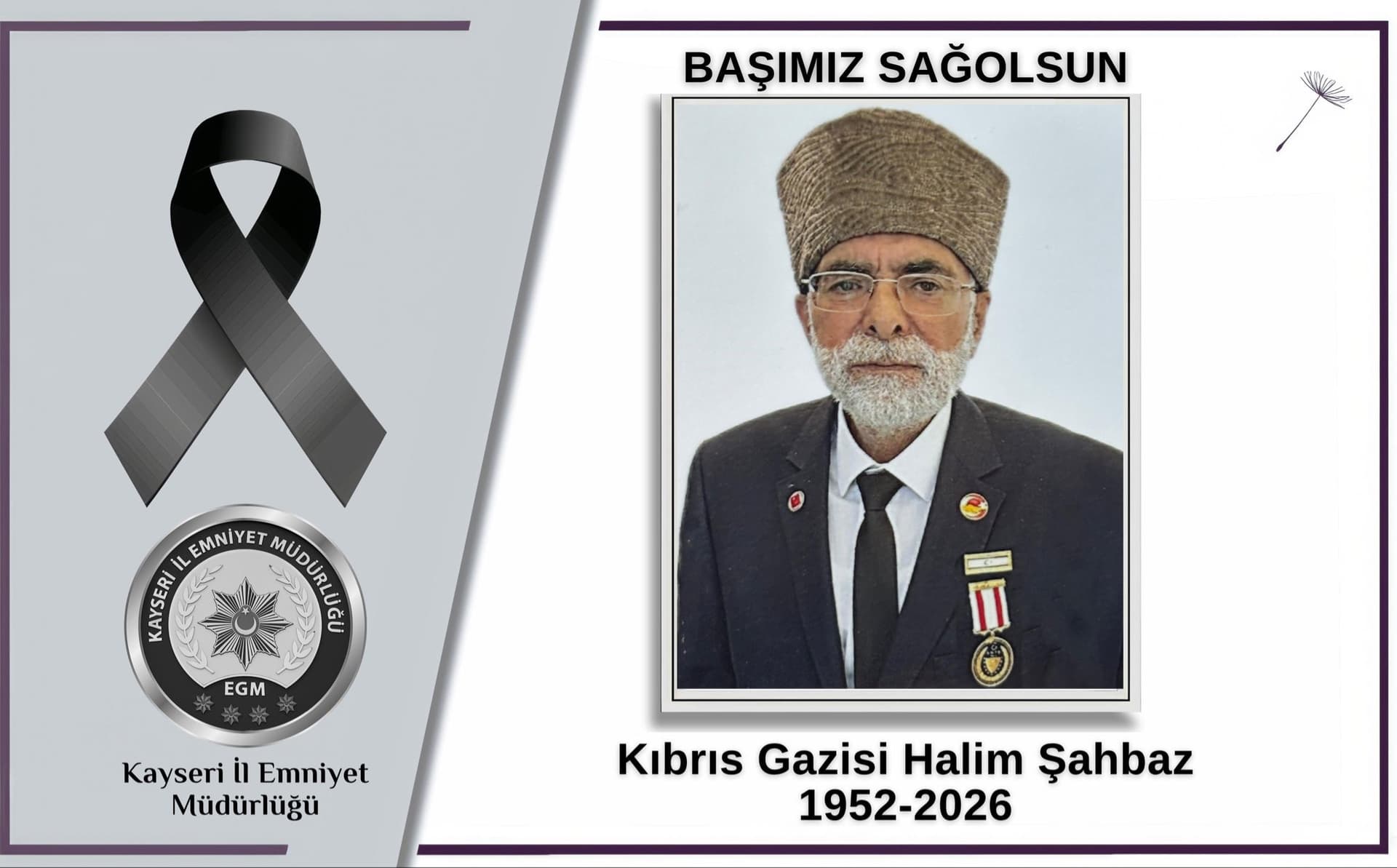 Kıbrıs Gazisi Halim Şahbaz hayatını kaybetti