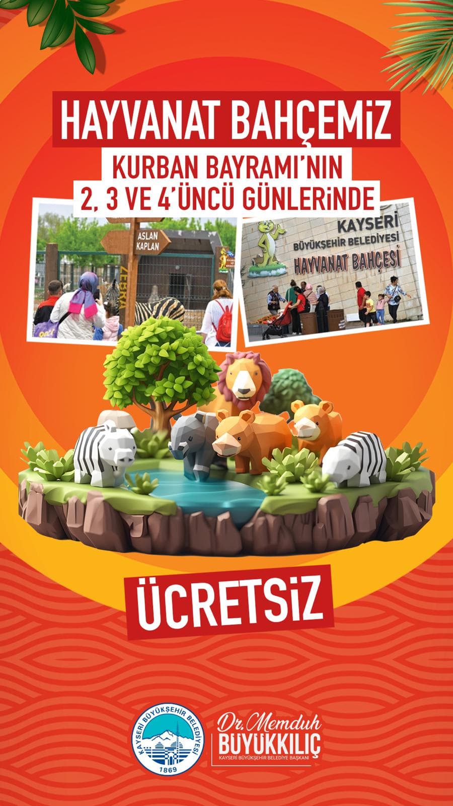 Hayvanat bahçesi Kurban Bayramı’nda ücretsiz hizmet verecek