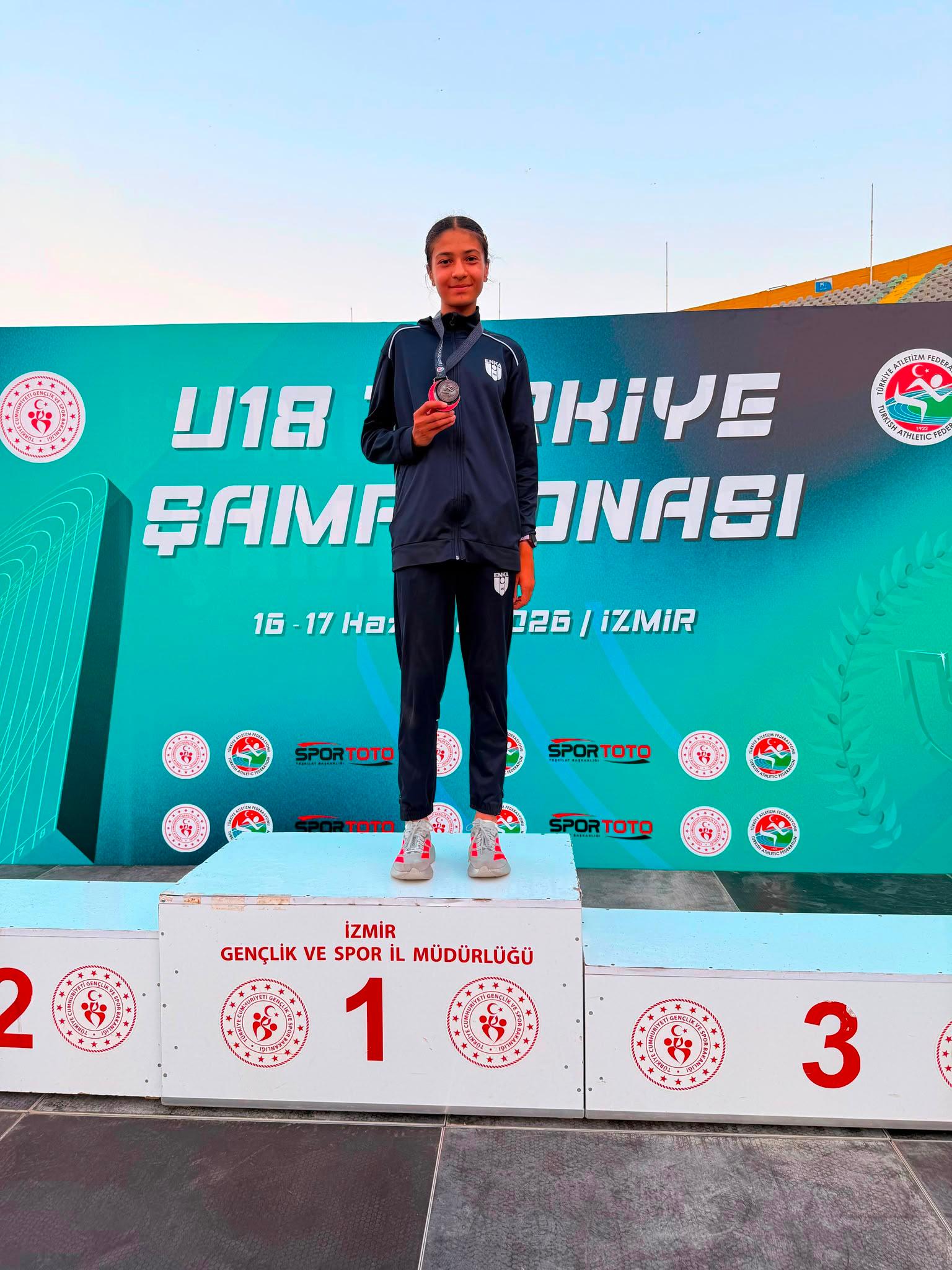 Kayserili koşucu Nursena Türkiye 3’üncüsü oldu