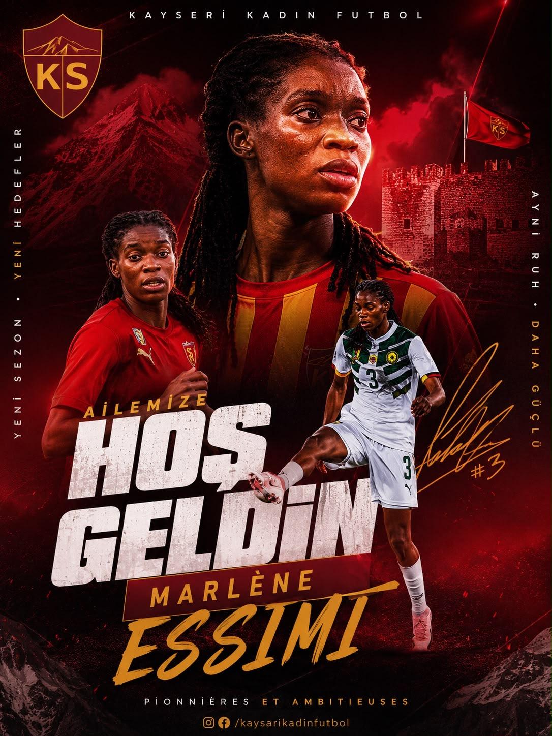 Kayseri Kadın FK’ Kamerunlu futbolcu Marlene Essimi’yi renklerine bağladı