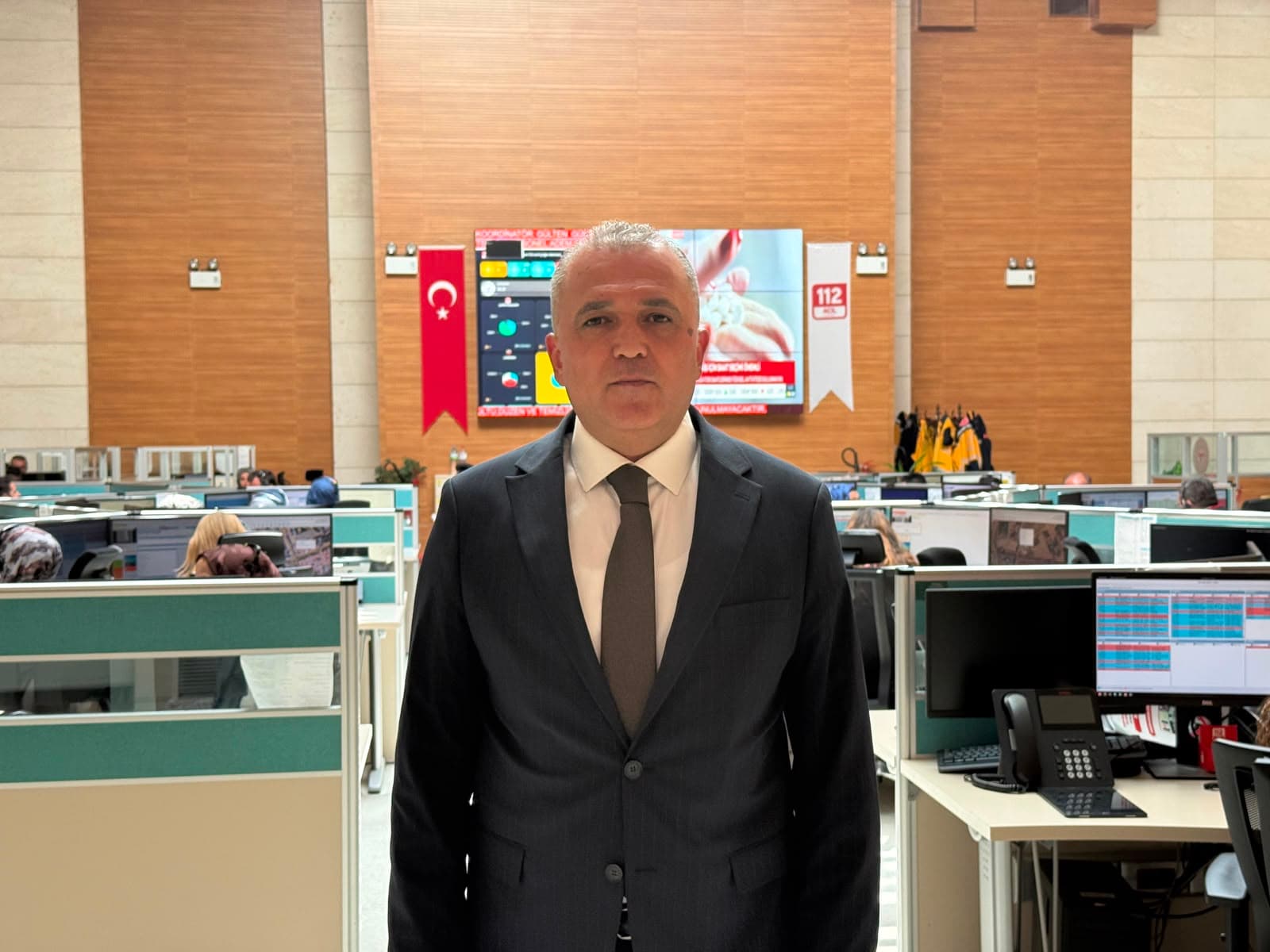 112 Acil Çağrı Merkezi Müdürü Ak; “Yıllık olarak 1 milyon 600 bin civarı çağrı gelmekte”