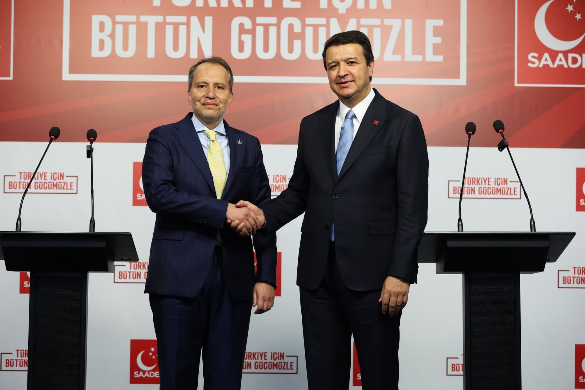 SP Genel Başkanı Arıkan ile YRP Lideri Erbakan görüşmesinden yeni ittifak sinyali