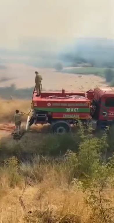 Kayseri’den yangın bölgelerine araç ve personel desteği