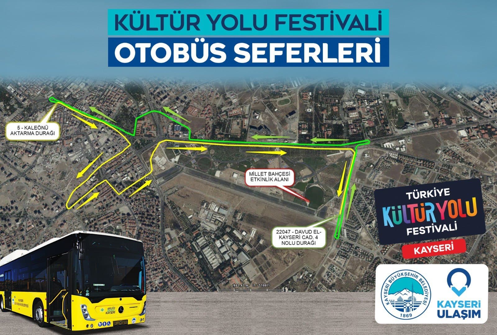 Büyükşehir’den, Kültür Yolu Festivali ziyaretçilerine ulaşım kolaylığı