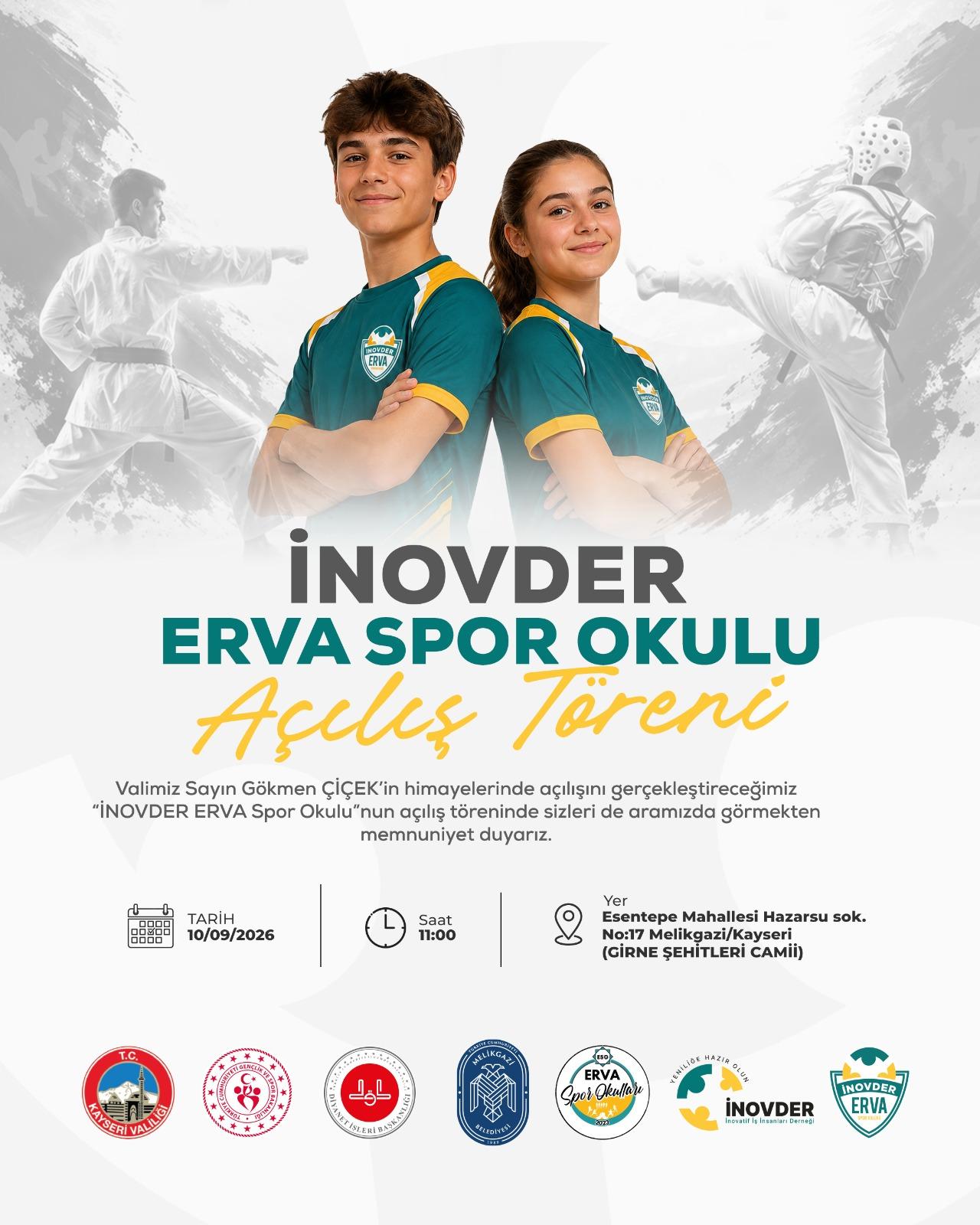 İNOVDER Erva Spor Okulu açılıyor