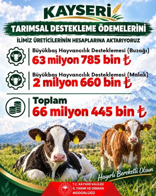 Tarımsal destek ödemeleri üreticilerin hesabına yatırılıyor