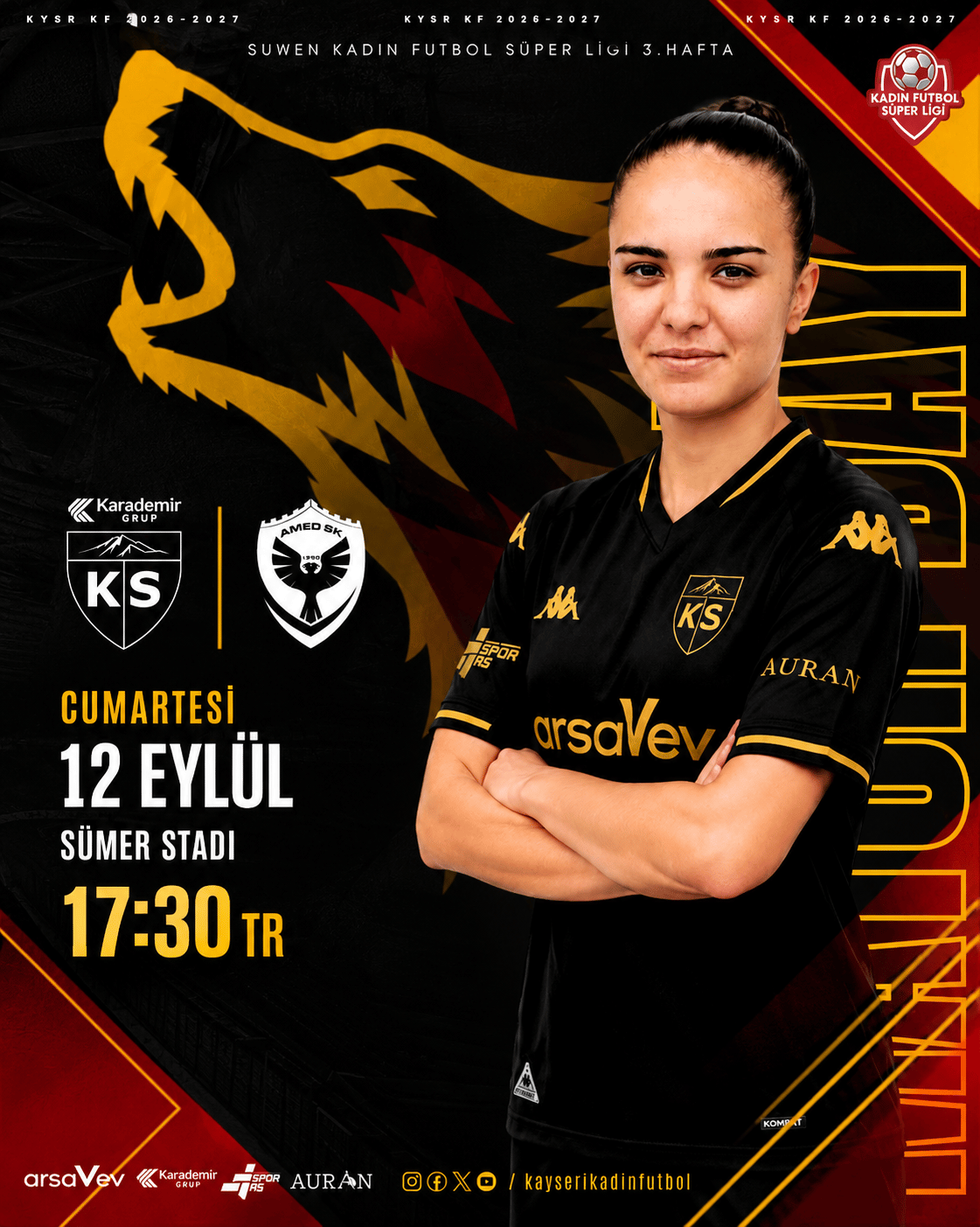 Karademir Grup Kayseri Kadın FK yarın Amed’i konuk edecek