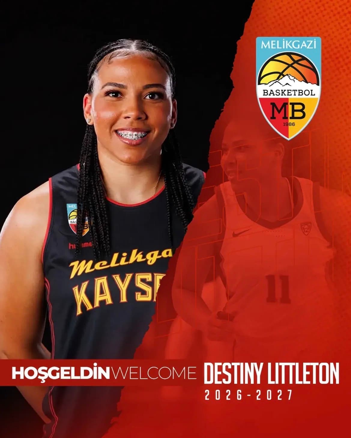 Melikgazi Kayseri Basketbol, ABD’li Destiny’i transfer etti