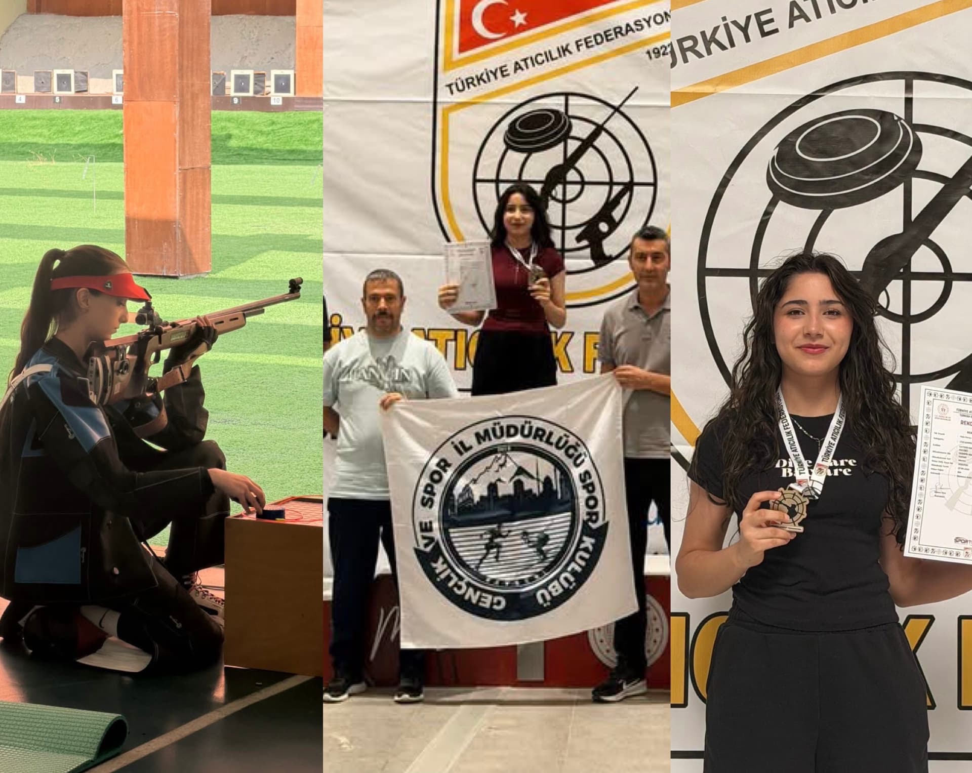 Kayserili sporculardan Ateşli Silahlar Federasyon Kupası’nda 1 altın madalya ve 2 derece