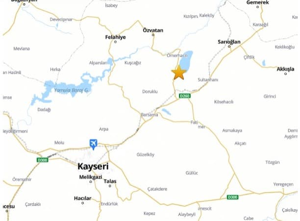 Bünyan’da 3,6 büyüklüğünde deprem meydana geldi